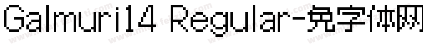 Galmuri14 Regular字体转换
